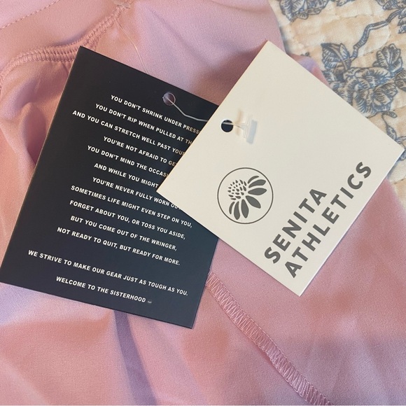 Senita Athletics High-Rise Split Short with Bike Short Pink Purple Size Small - Picture 2 of 10